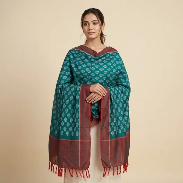 Multicolor_Mercerised_Cotton_Dupatta_For_Women