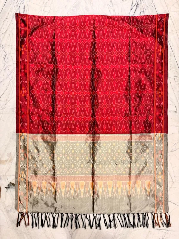 Multicolor_Pure_Silk_Dupatta_For_Women