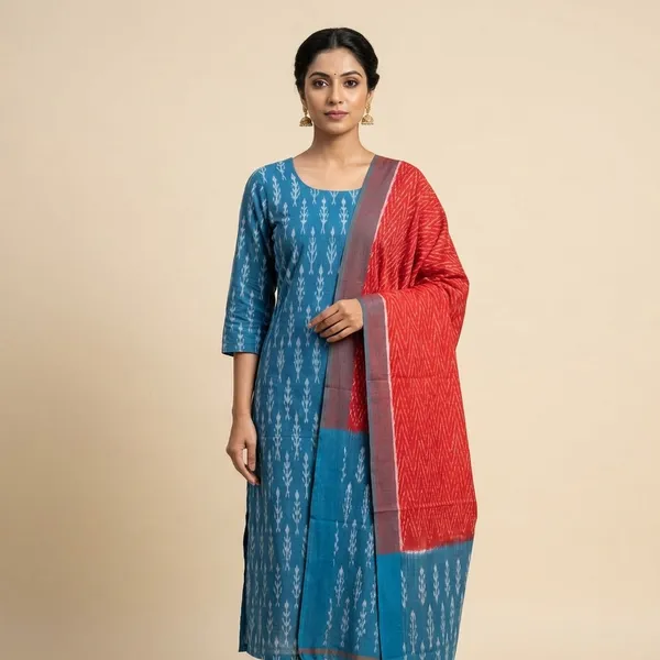 Multicolor_Mercerised_Cotton_Mercerised_Suit_Set_For_Women