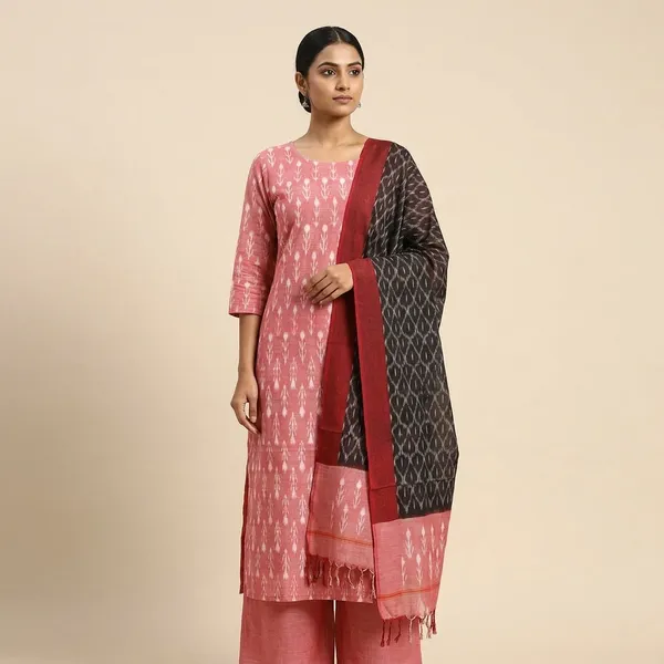 Multicolor_Mercerised_Cotton_Mercerised_Suit_Set_For_Women