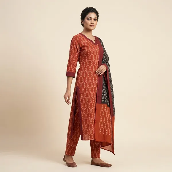 Multicolor_Mercerised_Cotton_Mercerised_Suit_Set_For_Women