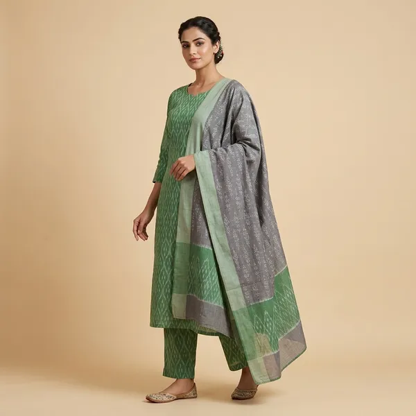 Multicolor_Mercerised_Cotton_Mercerised_Suit_Set_For_Women