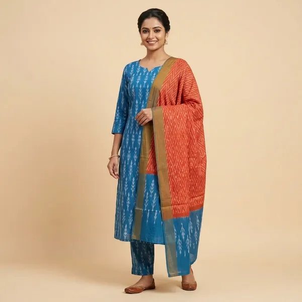 Multicolor_Mercerised_Cotton_Mercerised_Suit_Set_For_Women