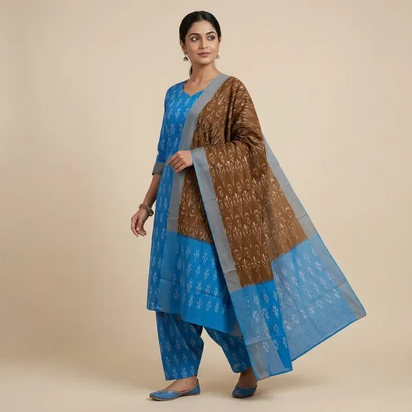 Multicolor_Mercerised_Cotton_Mercerised_Suit_Set_For_Women
