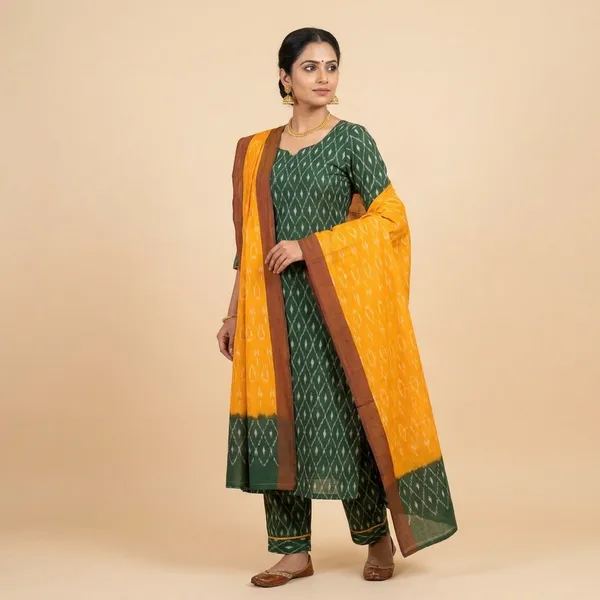 Multicolor_Mercerised_Cotton_Mercerised_Suit_Set_For_Women
