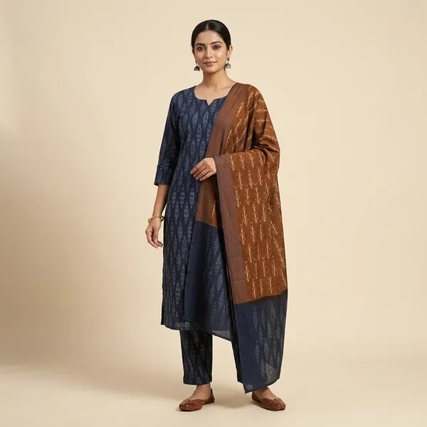 Multicolor_Mercerised_Cotton_Mercerised_Suit_Set_For_Women