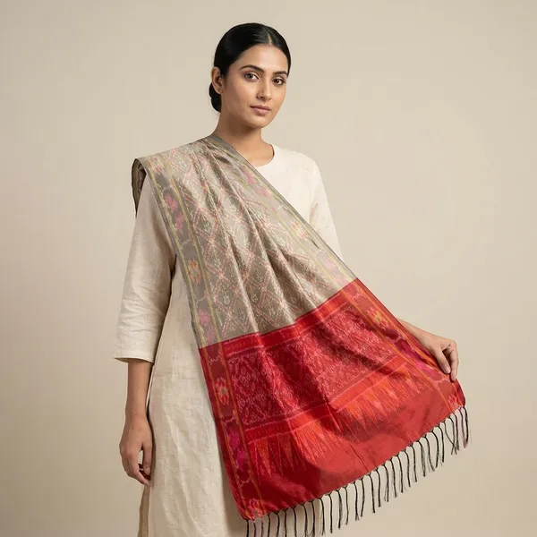 Multicolor_Pure_Silk_Dupatta_For_Women