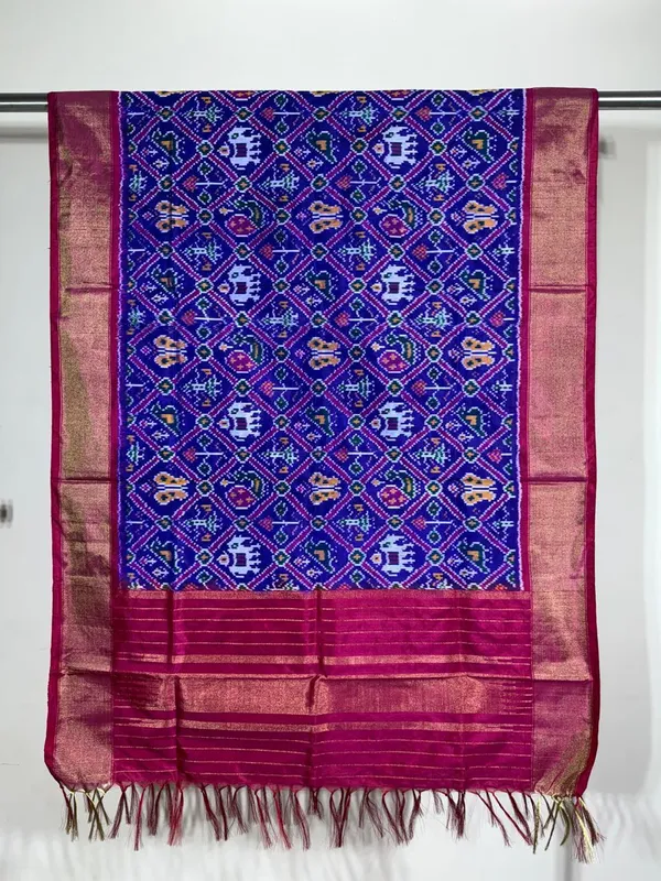 Multicolor_Pure_Silk_Dupatta_For_Women