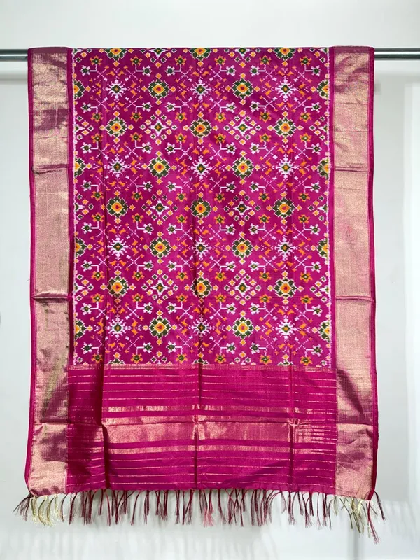 Multicolor_Pure_Silk_Dupatta_For_Women