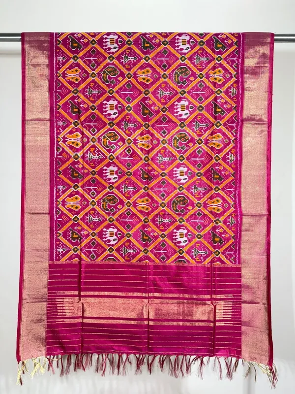 Multicolor_Pure_Silk_Dupatta_For_Women