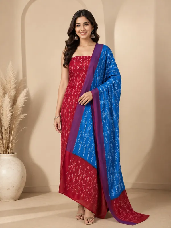 Multicolor_Mercerised_Cotton_Mercerised_Suit_Set_For_Women