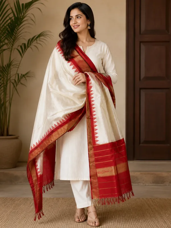 Multicolor_Pure_Silk_Dupatta_For_Women