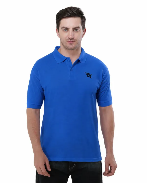 Blue_Cotton_Polo_T-Shirt_For_Men