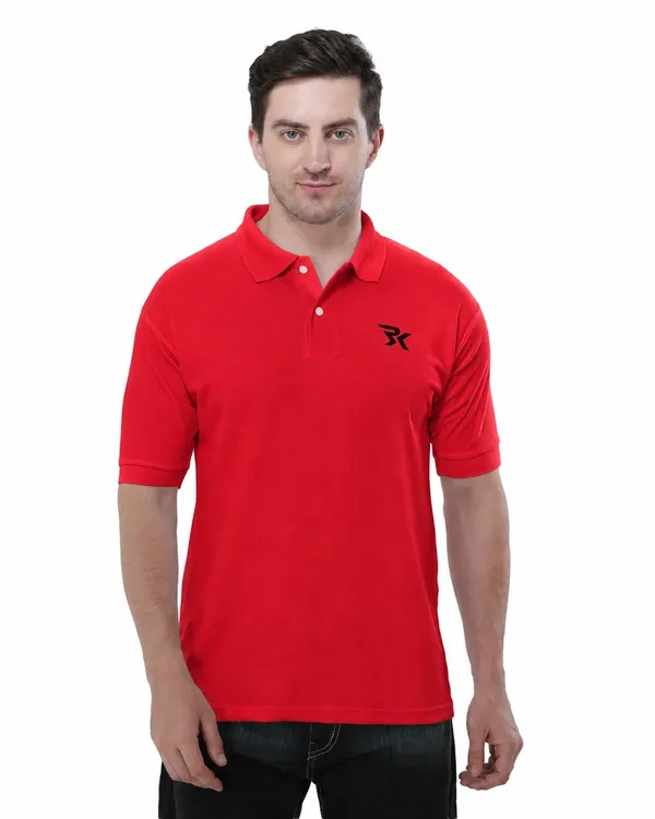 Red_Cotton_Polo_T-Shirt_For_Men