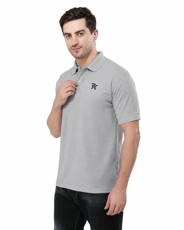 Grey_Cotton_Polo_T-Shirt_For_Men