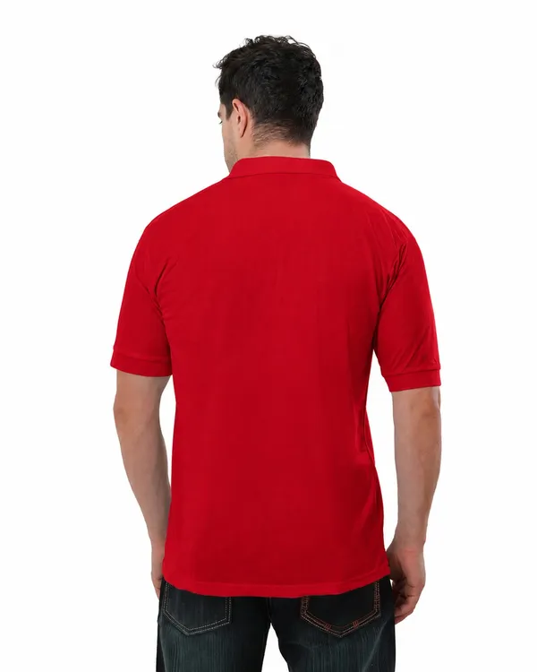 Red_Cotton_Polo_T-Shirt_For_Men
