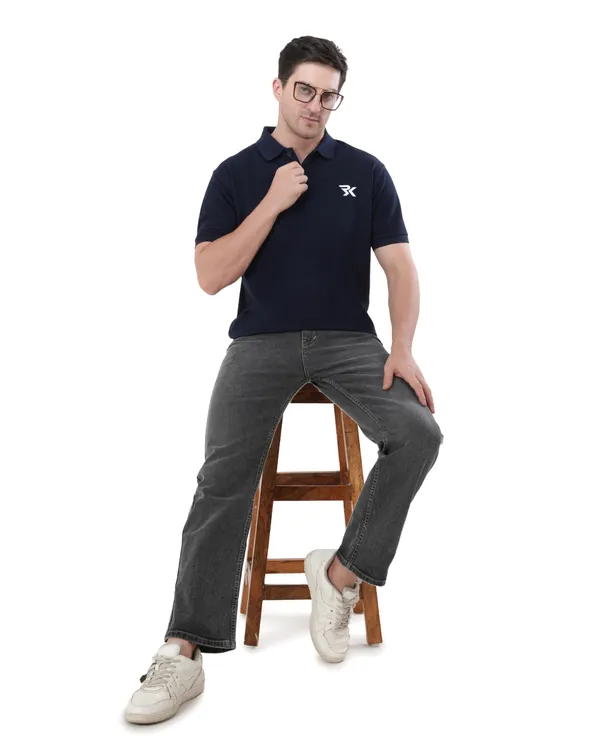 Navy_Cotton_Polo_T-Shirt_For_Men