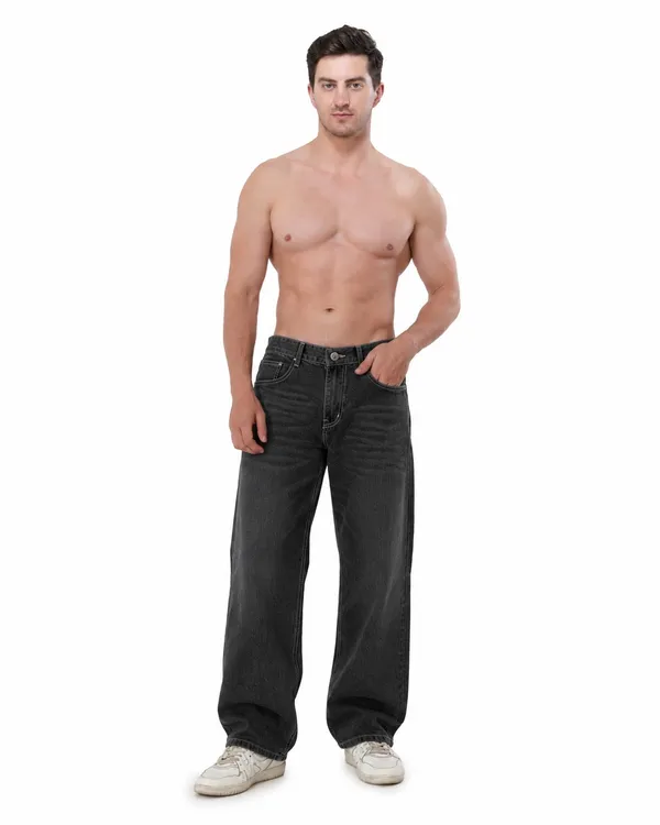 Black_Cotton_Baggy_Fit_Jeans_For_Men
