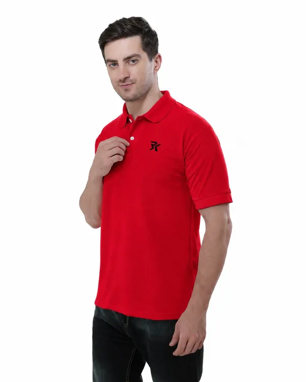 Red_Cotton_Polo_T-Shirt_For_Men