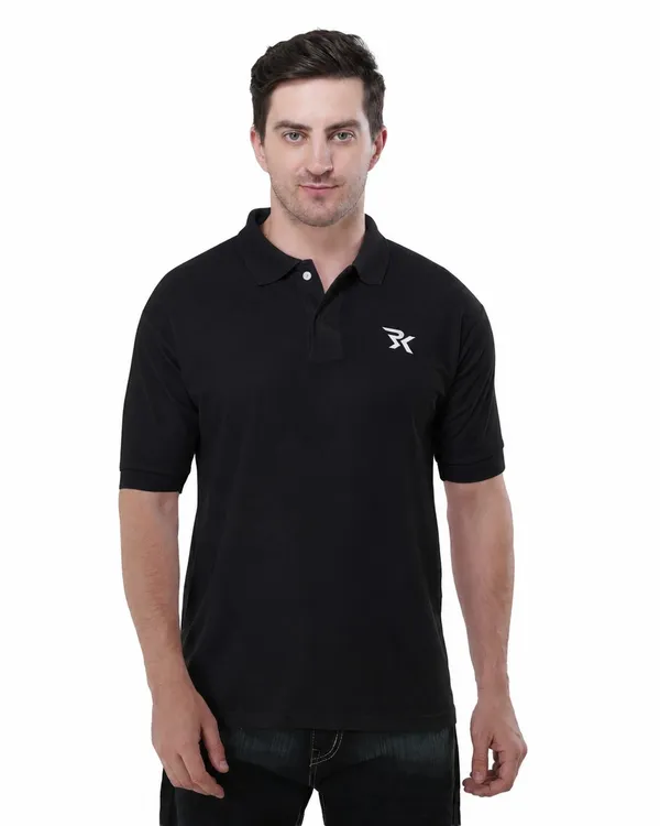 Black_Cotton_Polo_T-Shirt_For_Men