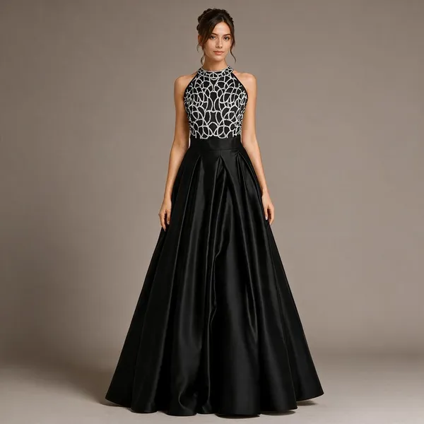 Black_Khadi_Silk_Gown_For_Women