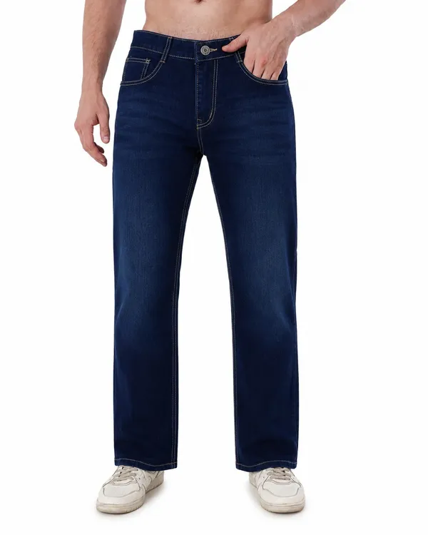 Navy_Cotton_Straight_Fit_Jeans_For_Men