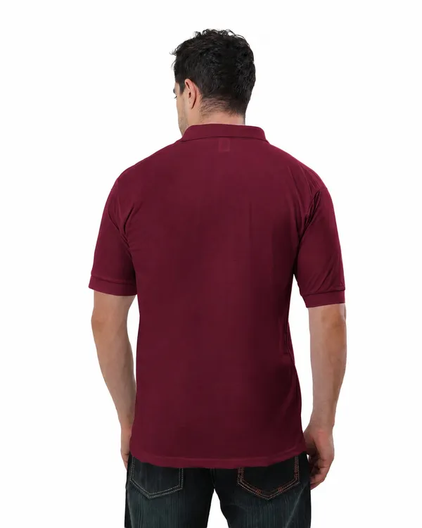 Maroon_Cotton_Polo_T-Shirt_For_Men