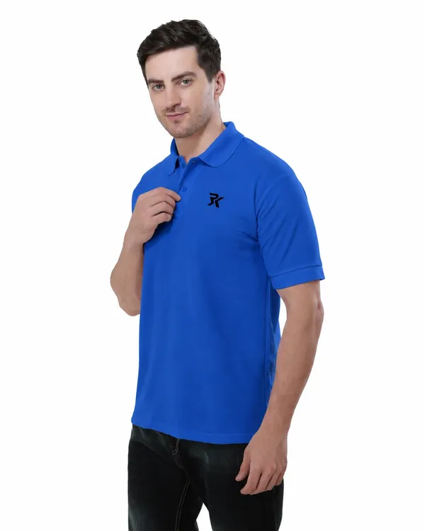 Blue_Cotton_Polo_T-Shirt_For_Men