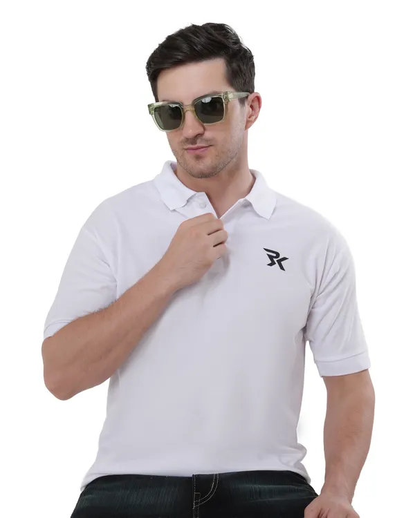 White_Cotton_Polo_T-Shirt_For_Men