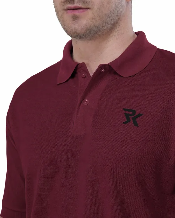 Maroon_Cotton_Polo_T-Shirt_For_Men