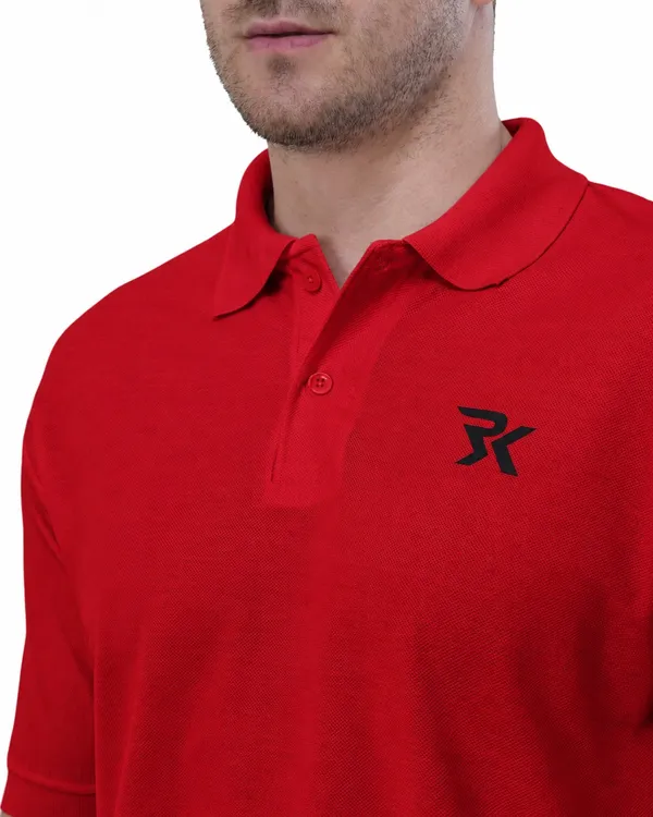 Red_Cotton_Polo_T-Shirt_For_Men