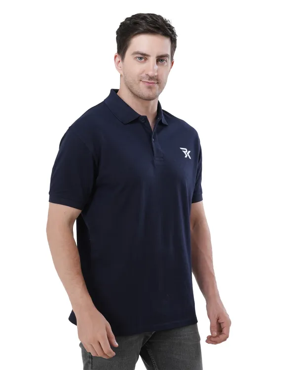Navy_Cotton_Polo_T-Shirt_For_Men