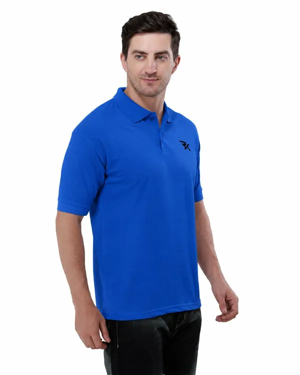 Blue_Cotton_Polo_T-Shirt_For_Men