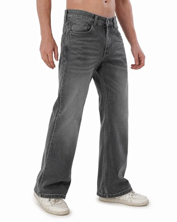 Grey_Cotton_Bootcut_Jeans_For_Men