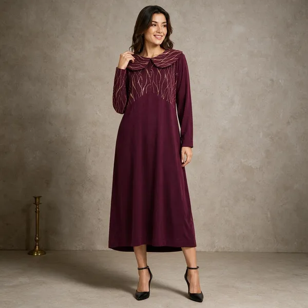Wine_Italian_Crepe_Maxi_Dress_For_Women