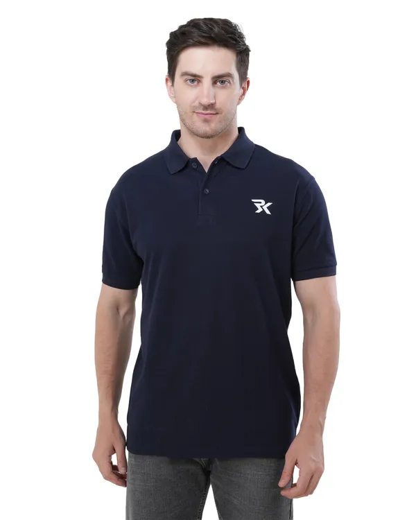 Navy_Cotton_Polo_T-Shirt_For_Men