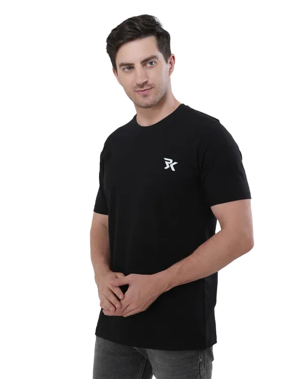 Black_Cotton_Round_Neck_T-Shirt_For_Men