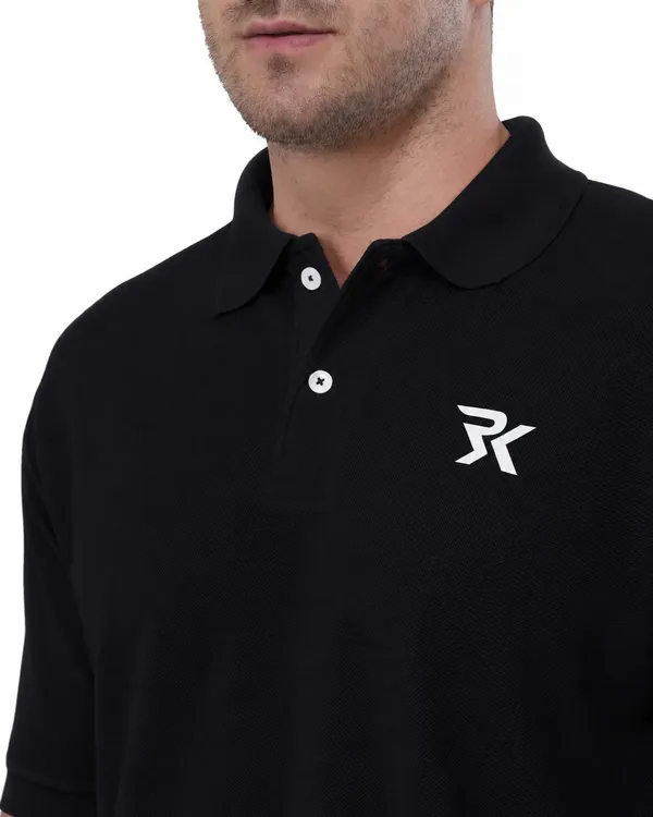 Black_Cotton_Polo_T-Shirt_For_Men