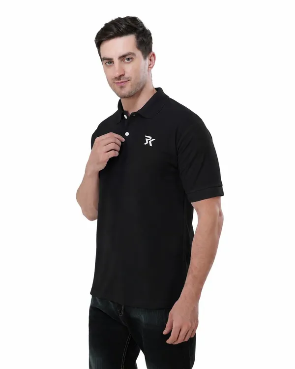 Black_Cotton_Polo_T-Shirt_For_Men
