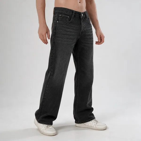 Black_Cotton_Baggy_Fit_Jeans_For_Men