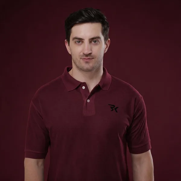 Maroon_Cotton_Polo_T-Shirt_For_Men