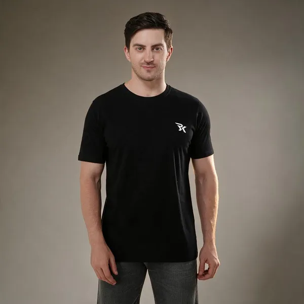 Black_Cotton_Round_Neck_T-Shirt_For_Men