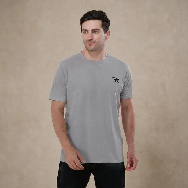 Grey_Cotton_Round_Neck_T-Shirt_For_Men