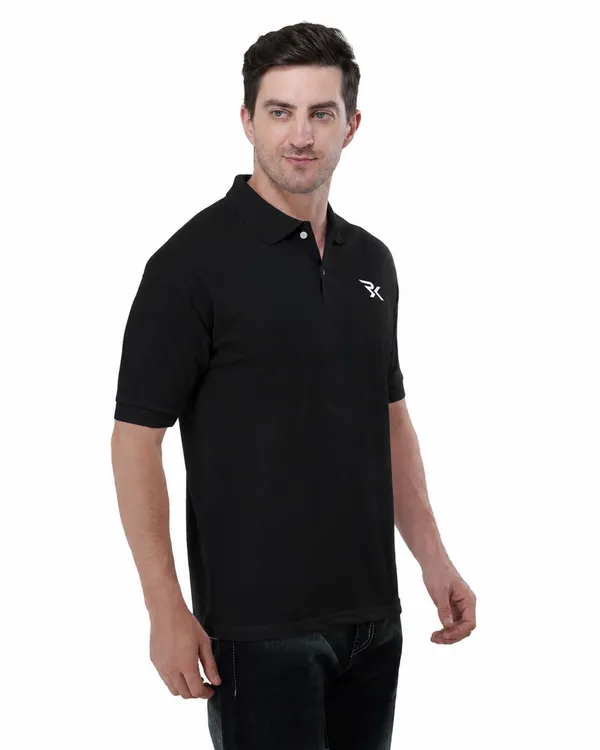 Black_Cotton_Polo_T-Shirt_For_Men