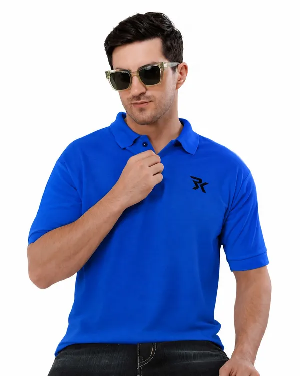 Blue_Cotton_Polo_T-Shirt_For_Men