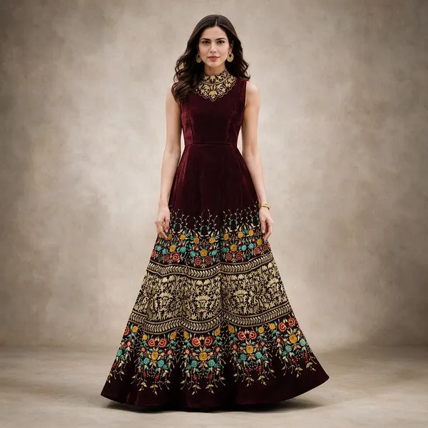 Black_Silk_Anarkali_Dress_For_Women