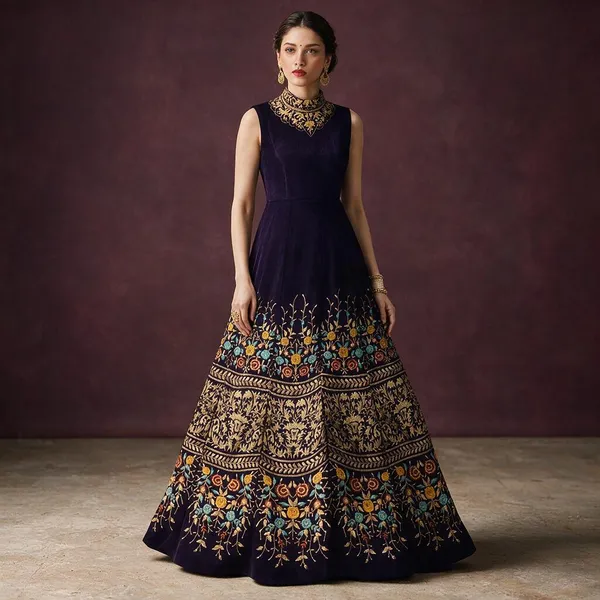 Navy_Blue_Silk_Maxi_Dress_For_Women