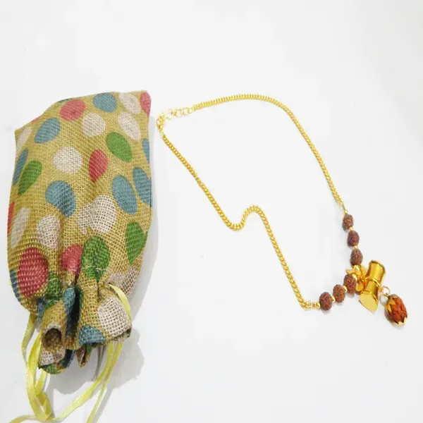 Gold_Rudraksha_Beads_Necklace_With_Shiva_Trishul_Pendant_For_Women
