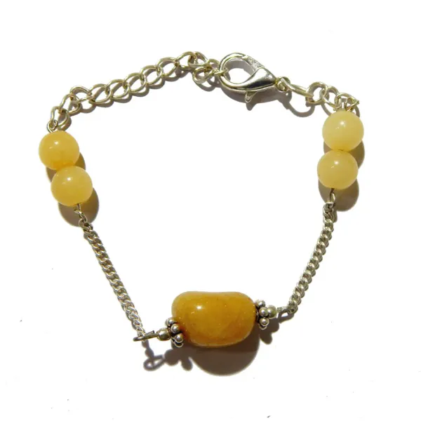 Yellow_Gemstone_Aventuren_Tumble_Beads_Chain_Bracelet_For_Women