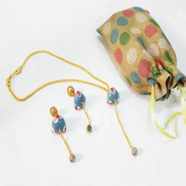 Gold_Metal_Chain_Lampwok_Bead_Pendant_Jewelry_For_Women